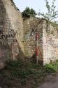 Thumbnail of Junction between west end of boundary wall and Windsor Bridge abutment, view NE, 2m.
