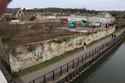 Thumbnail of General view of south face of the wall and tow path in March 2021 prior to demolition of the wall, viewed from Windsor Road Bridge and looking E/NE, no scales.