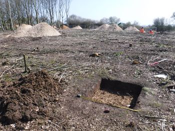 Area shot of Copthall North trial pitting, Copyright: HS2.