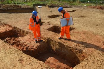 NW-facing working shot in Trench 1