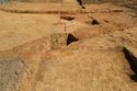 Thumbnail of E-facing pre-excavation shot of extension and feature in Trench A301