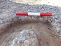 Thumbnail of E. facing section of Pit [1080] and Gully [1082] Area B