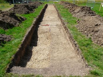 W-facing trench shot of A13 post-excavation shots