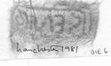 Thumbnail of Rubbing of SENICIO die 6 from Lanchester 1981