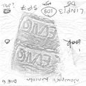 Thumbnail of Rubbing of SENICIO die 6 from Newport Lincoln D5