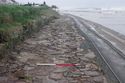 Thumbnail of Rails and stone surface looking northwest