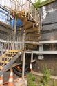Thumbnail of Inserted spiral staircase at the southern extent of the east cutting wall, immediately north of Granby Terrace Bridge, viewed from the north-west