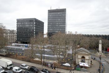 1 Euston Square and Grant Thornton House as viewed from the south-east.