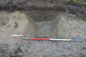 Thumbnail of West facing section of ditch [2807] (1m scale)