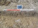 Thumbnail of South-east facing sample section of trench 1 (1m scale)