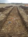 Thumbnail of South-west facing shot of trench 3 (1m x 1m scale)