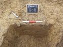 Thumbnail of North-east facing section of ditch [703] (0.3m scale)