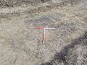 Thumbnail of North-east facing pre-excavation shot of ditch terminus in trench 12 (1m x 1m scale)