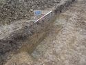 Thumbnail of West facing section of cut of field boundary [803] (1m scale)