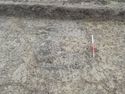 Thumbnail of South-east facing pre-excavation shot of feature in Trench 16 (1m scale)