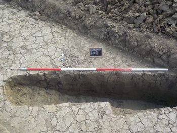 Working shot taken onsite during the archaeological works at Lower Radbourne.