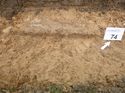Thumbnail of Photo 1010249 southeast facing view of natural feature in trench 74 taken at Hunts Green Farm