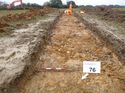 Thumbnail of Photo 1010258 northwest view of natural feature in trench 76 at Hunts Green Farm