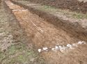 Thumbnail of Photo 1010323 plan of land drain in trench 43 taken at Hunts Green Farm