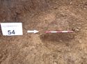 Thumbnail of Photo 1010332 east facing section of natural feature in trench 54 taken at Hunts Green Farm