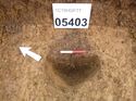 Thumbnail of Photo 1010336 southwest facing section of posthole [905403] taken at Hunts Green Farm