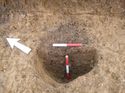Thumbnail of Photo 1010338 southwest facing section of posthole [905403] taken at Hunts Green Farm