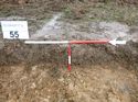 Thumbnail of Photo 1010496 west facing representative section of trench 55 taken at Hunts Green Farm