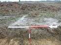 Thumbnail of Photo 1010497 west facing representative section of trench 55 taken at Hunts Green Farm