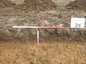 Thumbnail of Photo 1010676 north facing representative section of trench 26 taken at Hunts Green Farm