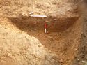 Thumbnail of Photo 1010798 northwest facing section of possible pit [912602] taken at Hunts Green Farm