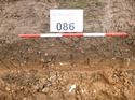 Thumbnail of Photo 1010863 southeast facing representative section of trench 86 taken at Hunts Green Farm