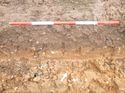 Thumbnail of Photo 1010864 southeast facing representative section of trench 86 taken at Hunts Green Farm