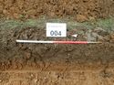 Thumbnail of Photo 180627 northwest facing representative section of trench 4 taken at Hunts Green Farm