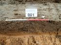 Thumbnail of Photo 180634 east facing representative section of trench 1 taken at Hunts Green Farm