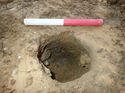 Thumbnail of Photo 190677 northeast facing section of posthole [901202] taken at Hunts Green Farm