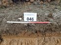 Thumbnail of Photo 190717 southeast facing representative section of trench 46 taken at Hunts Green Farm