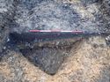 Thumbnail of Photo 230895 east facing section of pit [901103] taken at Hunts Green Farm