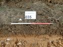 Thumbnail of Photo 240916 south facing representative section of trench 33 taken at Hunts Green Farm