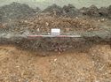 Thumbnail of Photo 240938 north facing section of pit [900904] taken at Hunts Green Farm