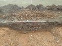 Thumbnail of Photo 240940 north facing section of pit [900904] taken at Hunts Green Farm