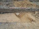 Thumbnail of Photo 021320 southwest facing section of pit [902702] taken at Hunts Green Farm view 6 no board