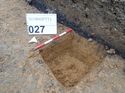 Thumbnail of Photo 021340 south facing section of feature in trench 27 taken at Hunts Green Farm
