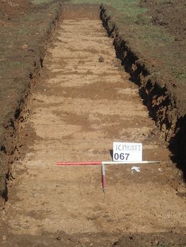 Example of blank trench typical of site. Copyright HS2 Ltd. 