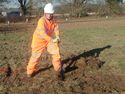 Thumbnail of Photo P2140189  Trench  61 working shot GPS and surveying