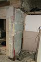 Thumbnail of Photo 103. NbW-facing wall, alcove NbW of sitting room fireplace (flash). Looking SEbS. Scale 1m.