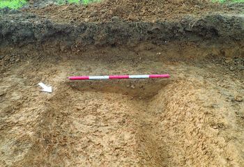 Example of an agricultural ditch, similar to those found across the site. Copyright HS2 Ltd. 