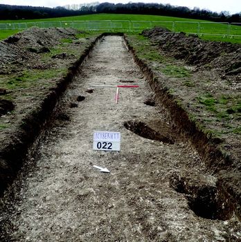 Possible posthole structure from the site’s main Late Bronze Age/Iron Age phase. Copyright HS2 Ltd. 