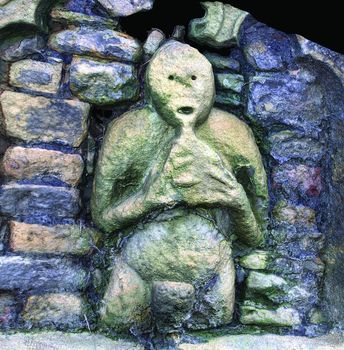 Half statue of uncertain date, Burnhope (ES28).