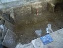 Thumbnail of Sections against W wall 1x0.5m cut by graves 706/716/718/720/724.