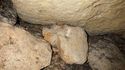 Thumbnail of Moulded stone in top of wall